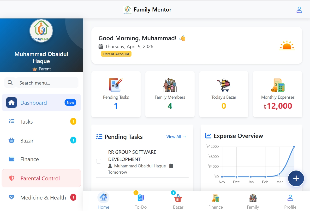 FamilyMentor PC Dashboard